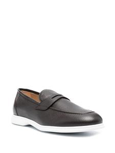 Kiton penny-slot leather loafers - Bruin