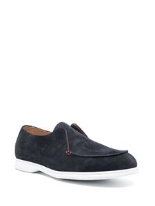 Kiton slip-on suede loafers - Blauw