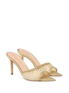 Gianvito Rossi Rania 85mm crystal-embellished mules - Beige