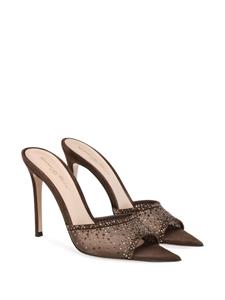 Gianvito Rossi Rania 105mm crystal-embellished mules - Bruin