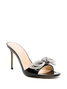 MACH & MACH Double-Bow patent-leather mules - Zwart