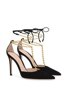 Gianvito Rossi Soleil D'Orsay 105mm suede pumps - Zwart