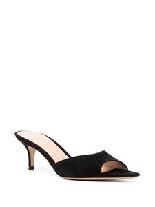 Gianvito Rossi 70mm pointed-toe suede sandals - Zwart