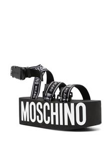 Moschino Sandalen met plateauzool - Zwart