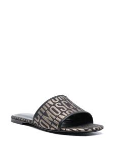 Moschino logo-jacquard sandals - Zwart