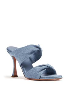 Aquazzura Twist denim sandalen - Blauw
