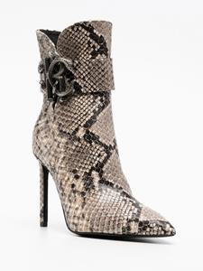 Roberto Cavalli python-print ankle boots - Beige