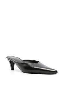 TOTEME pointed-toe 55mm leather mules - Zwart