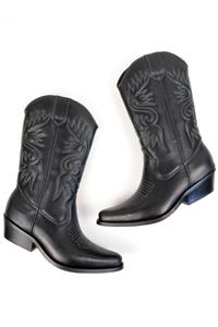 Will's Vegan Store Damen vegan Westernstiefel Damen Schwarz