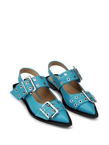 GANNI Ballerina's met gesp - Blauw