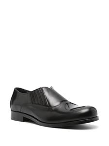 Stefan Cooke 4 Slashed leren loafers - Zwart