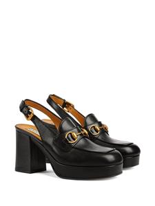 Gucci Horsebit 85mm platform pumps - Zwart