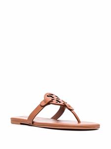 Tory Burch Sandalen met logopatch - Bruin