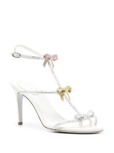 René Caovilla Caterina 100mm rhinestone-embellished sandals - Wit