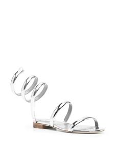René Caovilla Juniper metallic-finish sandals - Zilver