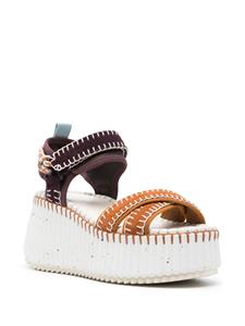 Chloé Nama 85mm platform sandals - Paars