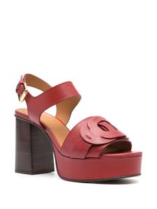 See by Chloé Louys 100mm leather sandals - Rood