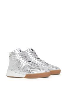 Courrèges Mid Club 02 leather sneakers - Zilver