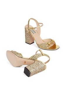 Gucci 60mm crystal-embellished sandals - Goud
