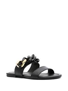 See by Chloé chain-detail leather sandals - Zwart