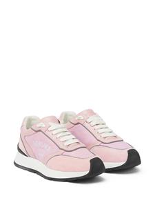 Versace logo-embroidered panelled sneakers - Roze