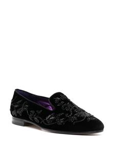 Ralph Lauren Collection Alonzo velvet-finish loafers - Zwart
