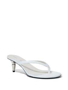 Proenza Schouler Spike 65mm leather thong sandals - Wit