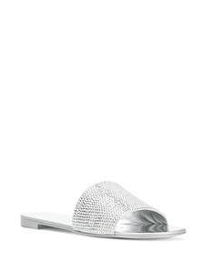 Giuseppe Zanotti Adelia kristallen slippers - Metallic