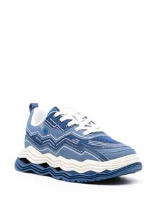 IRO Wave lace-up denim sneakers - Blauw