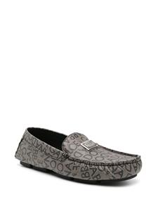 Dolce & Gabbana plaque-detail logo-jacquard loafers - Grijs