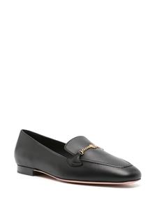 Bally Emblem chain-detail leather loafers - Zwart