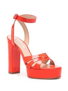 Casadei Betty 130mm patent leather sandals - Rood