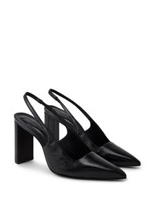 Schutz pointed-toe slingback leather pumps - Zwart