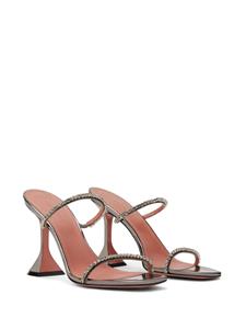 Amina Muaddi Gilda crystal-embellished sandals - Grijs