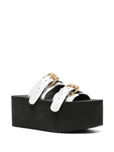 Moschino Slippers met plateauzool - Zilver