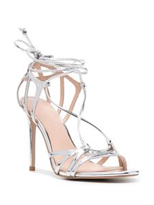 PINKO 110mm leather sandals - Zilver
