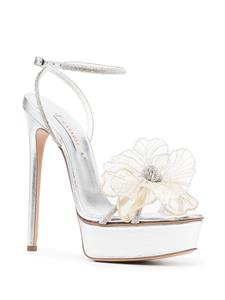 Casadei Flora Tiffany sandalen met plateauzool - Zilver