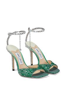Jimmy Choo Saeda sandalen met kristallen - Groen