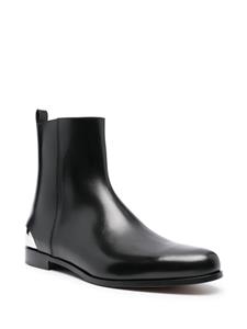 Alexander McQueen logo-engraved leather chelsea boots - Zwart