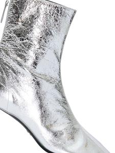 Proenza Schouler Glove 55mm metallic-effect boots - Zilver