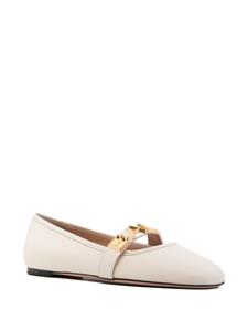 Bally Balby leather ballerina shoes - Beige