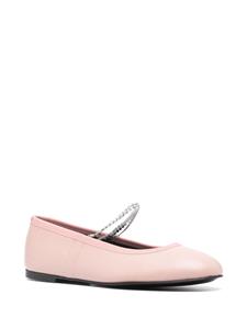 Kate Cate Juliette leather ballerina shoes - Roze