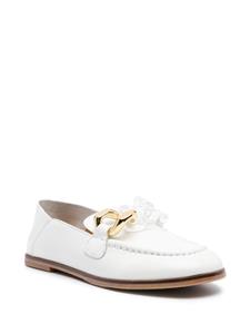 See by Chloé chain-link leather loafers - Wit