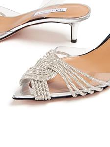 Aquazzura Gatsby 50mm slingback pumps - Zilver