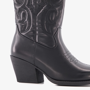Blue Box dames western boots zwart
