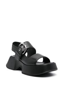 Vic Matié flatform leather sandals - Zwart