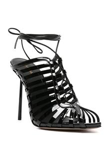 Le Silla Cage 120mm patent-leather sandals - Zwart