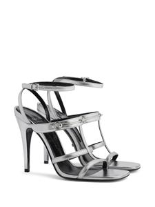 Gucci Horsebit caged sandals - Zilver
