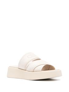 Chloé Mila sandalen met geborduurd logo - Beige