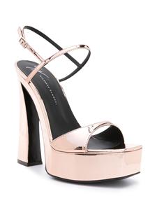 Giuseppe Zanotti Sylvy 145mm block-heel sandals - Beige